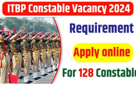 ITBP Constable New Bharti 2024 Apply Online